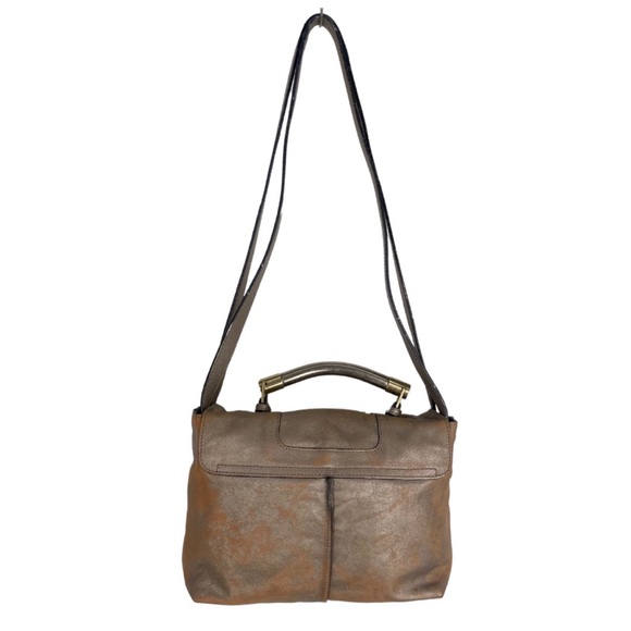 Vintage Chloe Saskia Purse in Silver Leather with Patina Effect Magnetic Closure - Picture 4 of 9